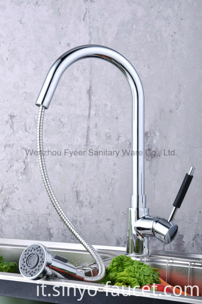 Pull out Spray Brass Kitchen Sink Faucet (QH0784)
